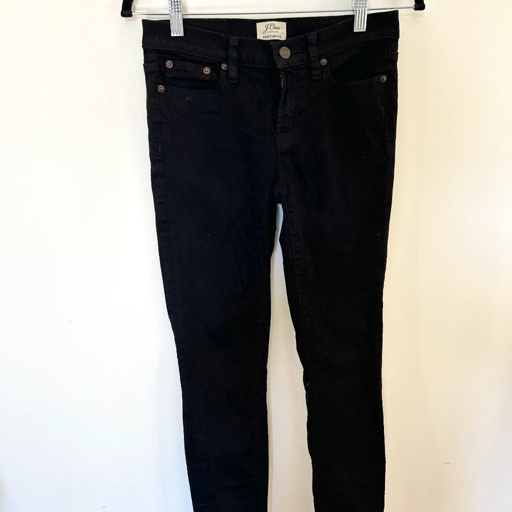 J. CREW Black Toothpick Jeans